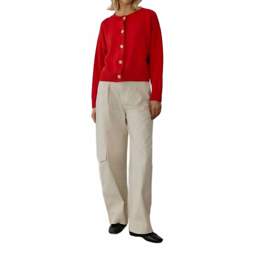 NEW ALL : ROW lucy knit cardigan in red